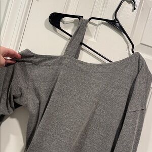 We The Free Heather Gray Off the Shoulder Top